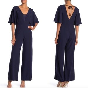 Marina Flutter Sleeve Wideleg Jumpsuit